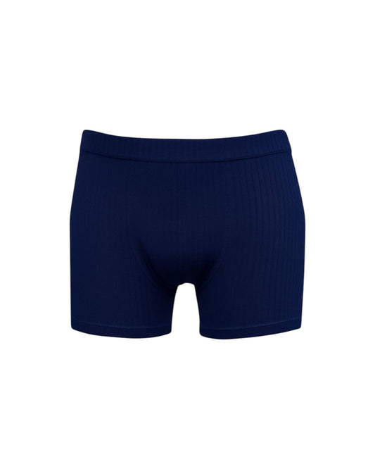 Pamuk Viskon Fitilli Boxer / Lacivert