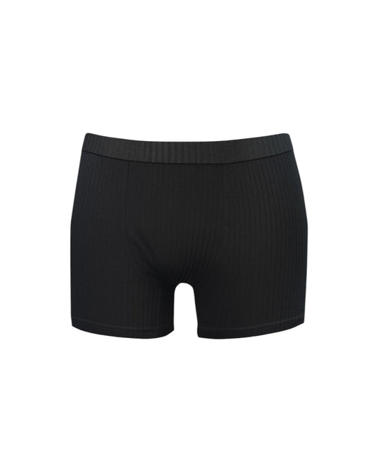Pamuk Viskon Fitilli Boxer / Siyah