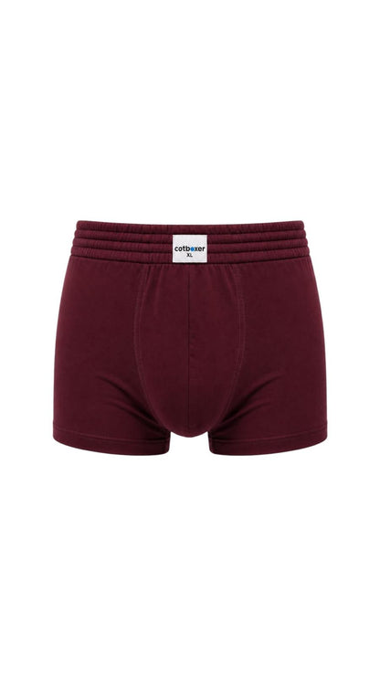 Classic Modal Boxer / Hareketli Lastik / Bordo