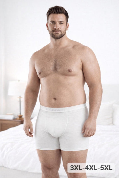 Confort Plus Büyük Beden Erkek Boxer / Beyaz
