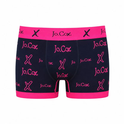 Mikrofiber Desenli Erkek Boxer / Pembe-Siyah