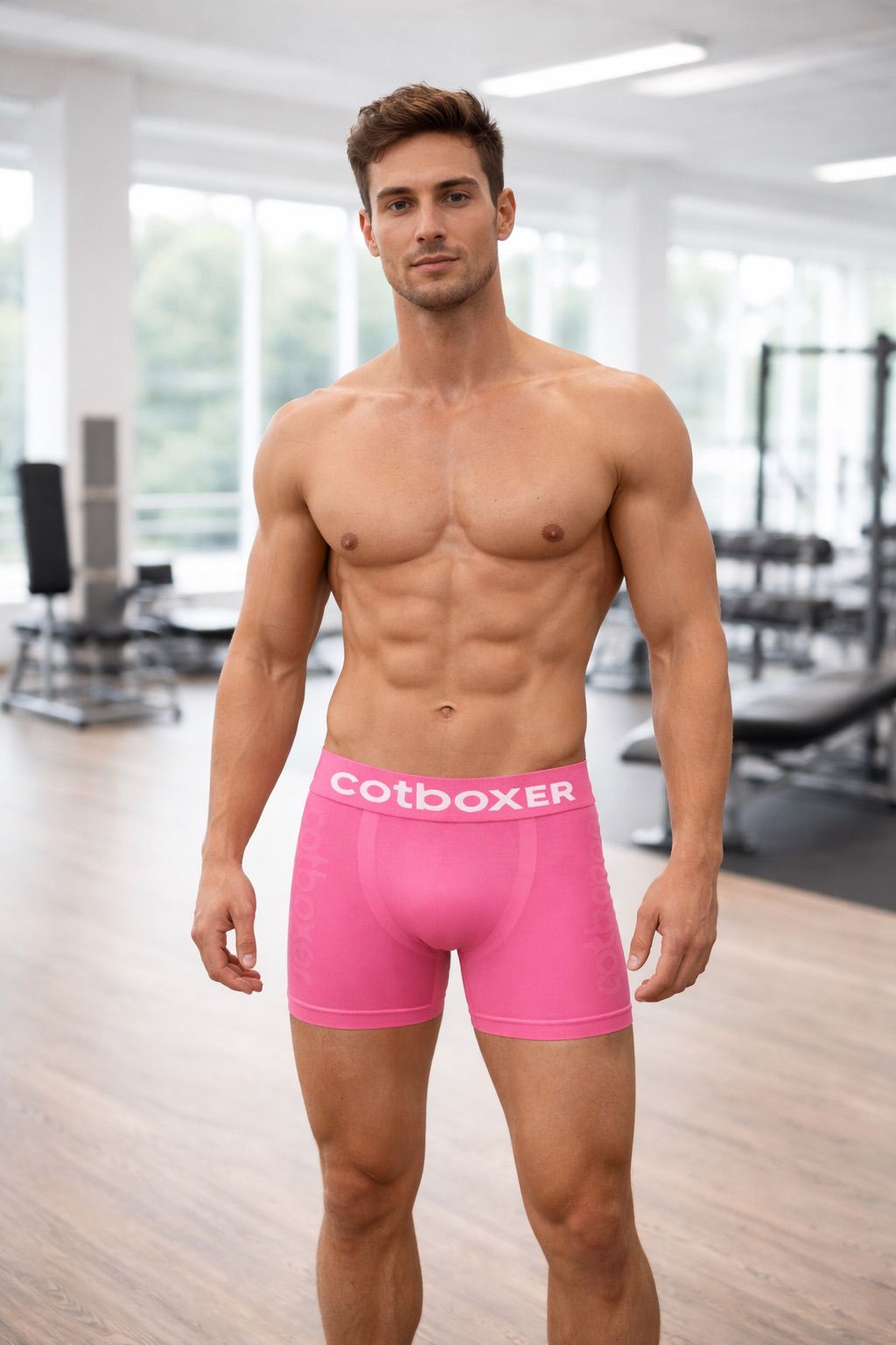 Mikrofiber Sporcu Erkek Bokser / Pembe